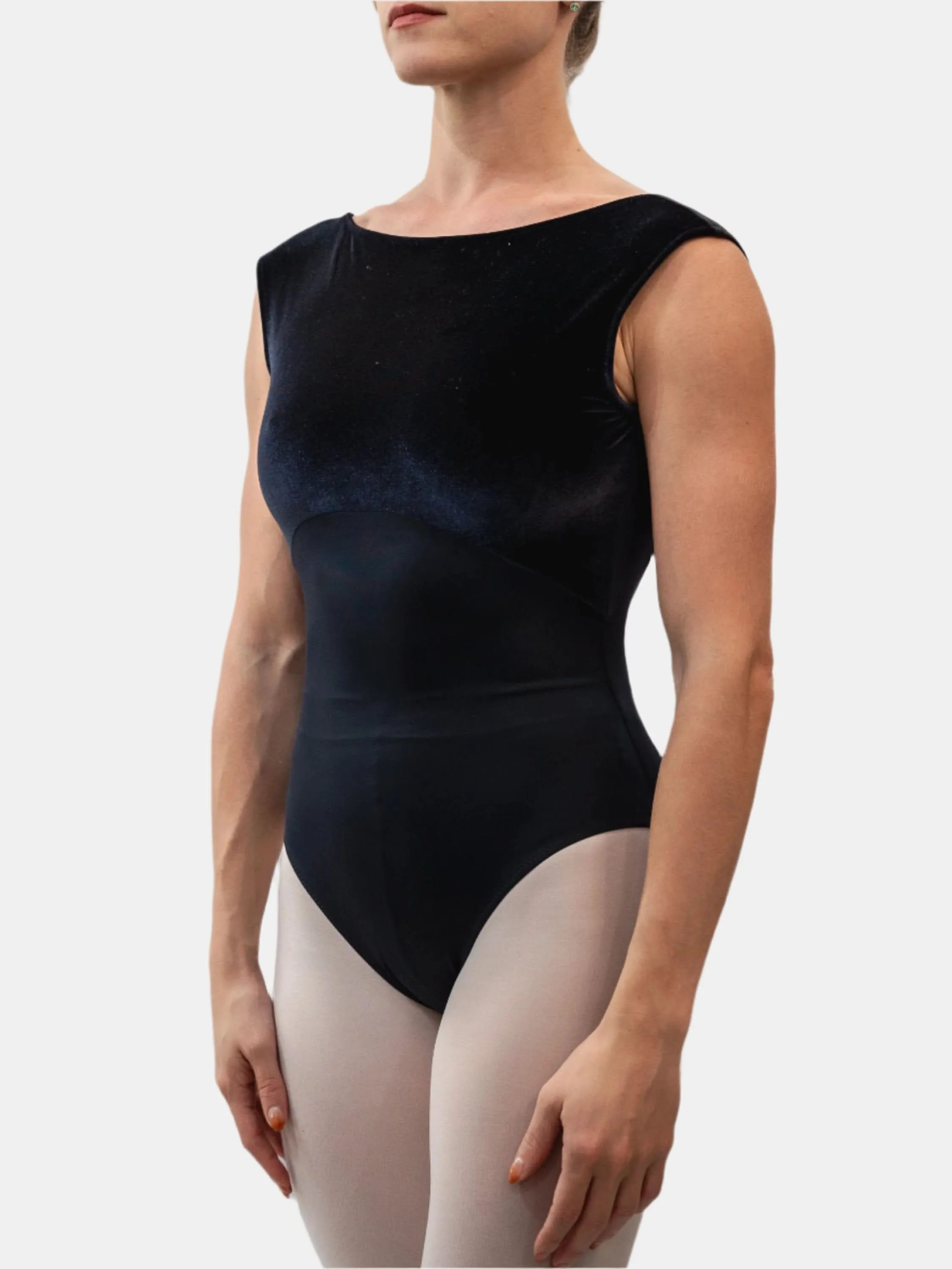 Black Velvet Dance Tank Leotard MP255