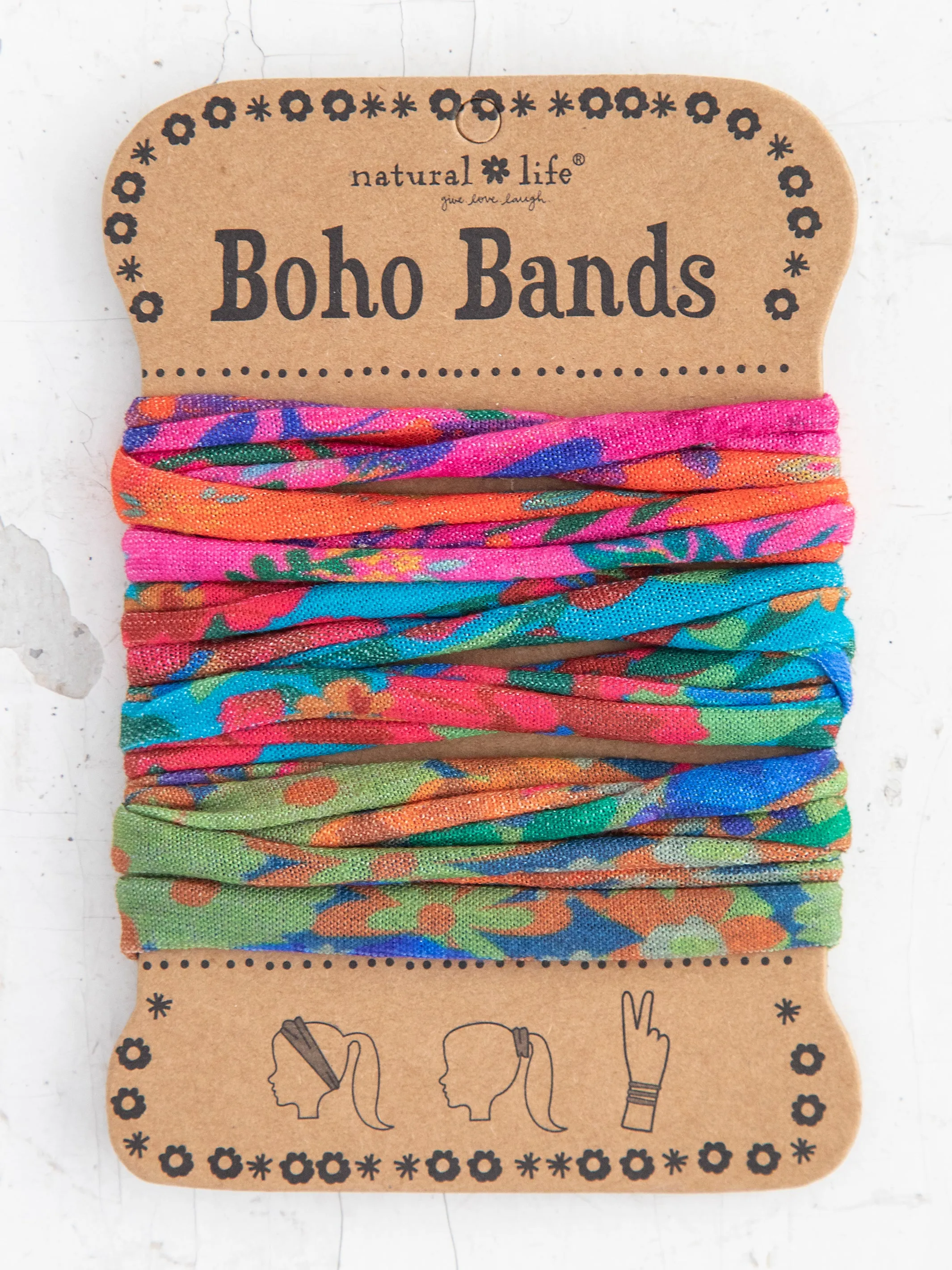 Boho Bands Hair Ties, Set of 3 - Multi Floral