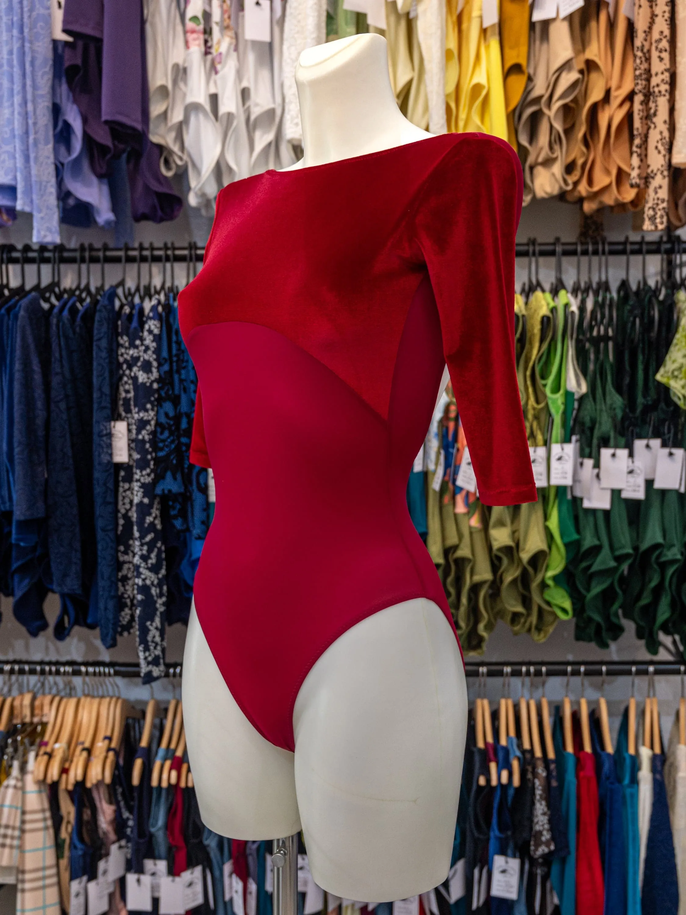 Bordeaux Dance 3/4 Sleeve Leotard MP254