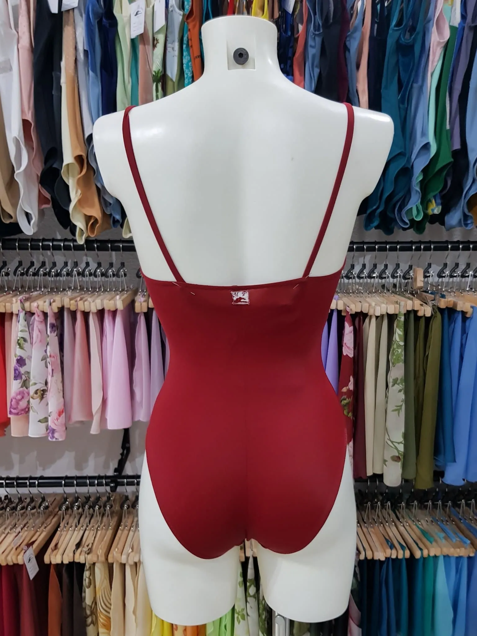 Bordeaux Dance Spaghetti Straps Leotard MP202