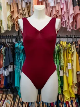 Bordeaux V Neck Dance Tank Leotard MP147