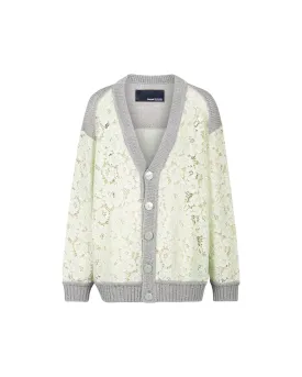 BOUSSOLE Lace Jacquard Cardigan