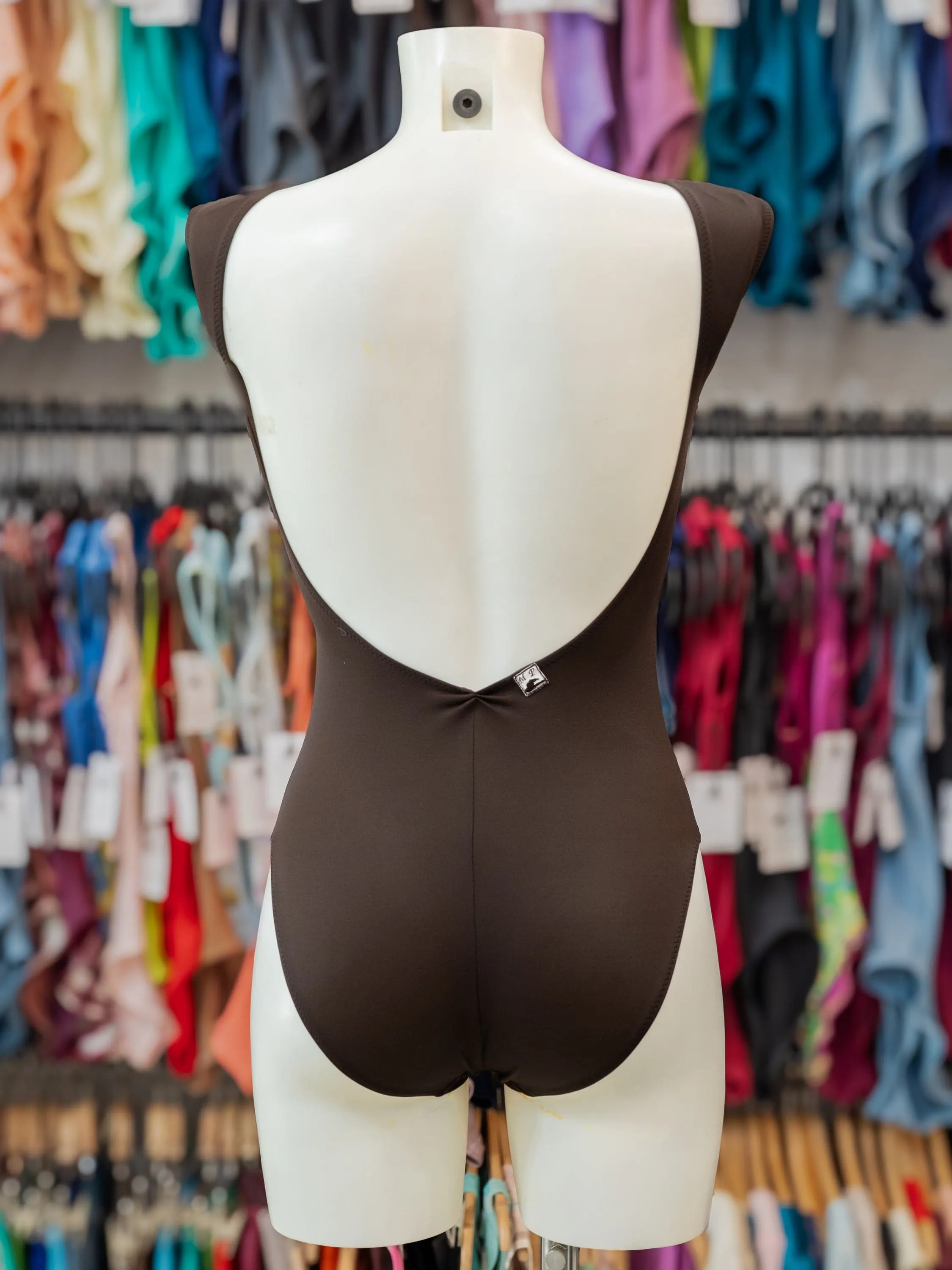 Brown Velvet Dance Tank Leotard MP255