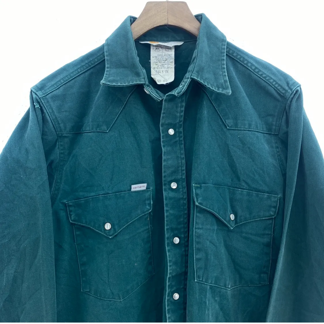 Carhartt Green Shirt Jacket Size M Workwear