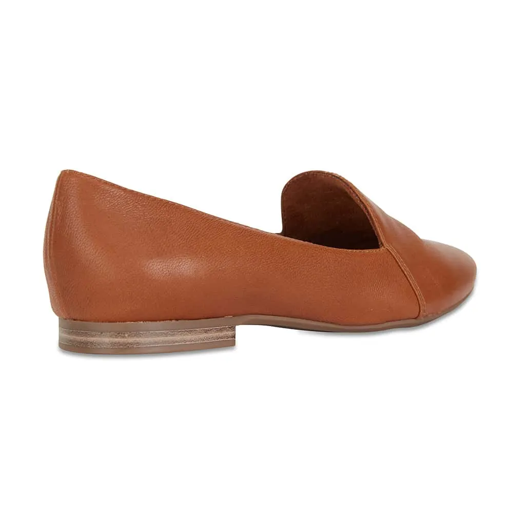 Castle Flat in Cognac Leather