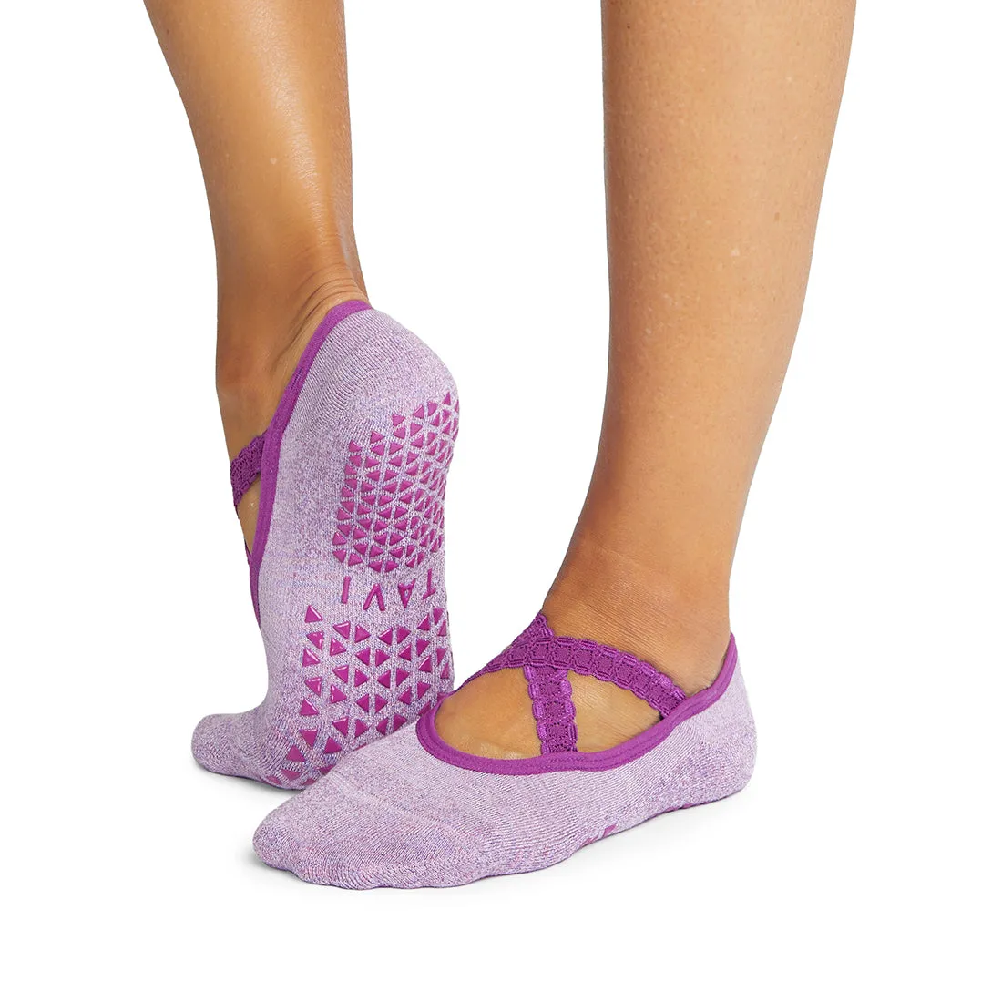 Chloe Grip Socks - Lilac (Pilates / Barre)