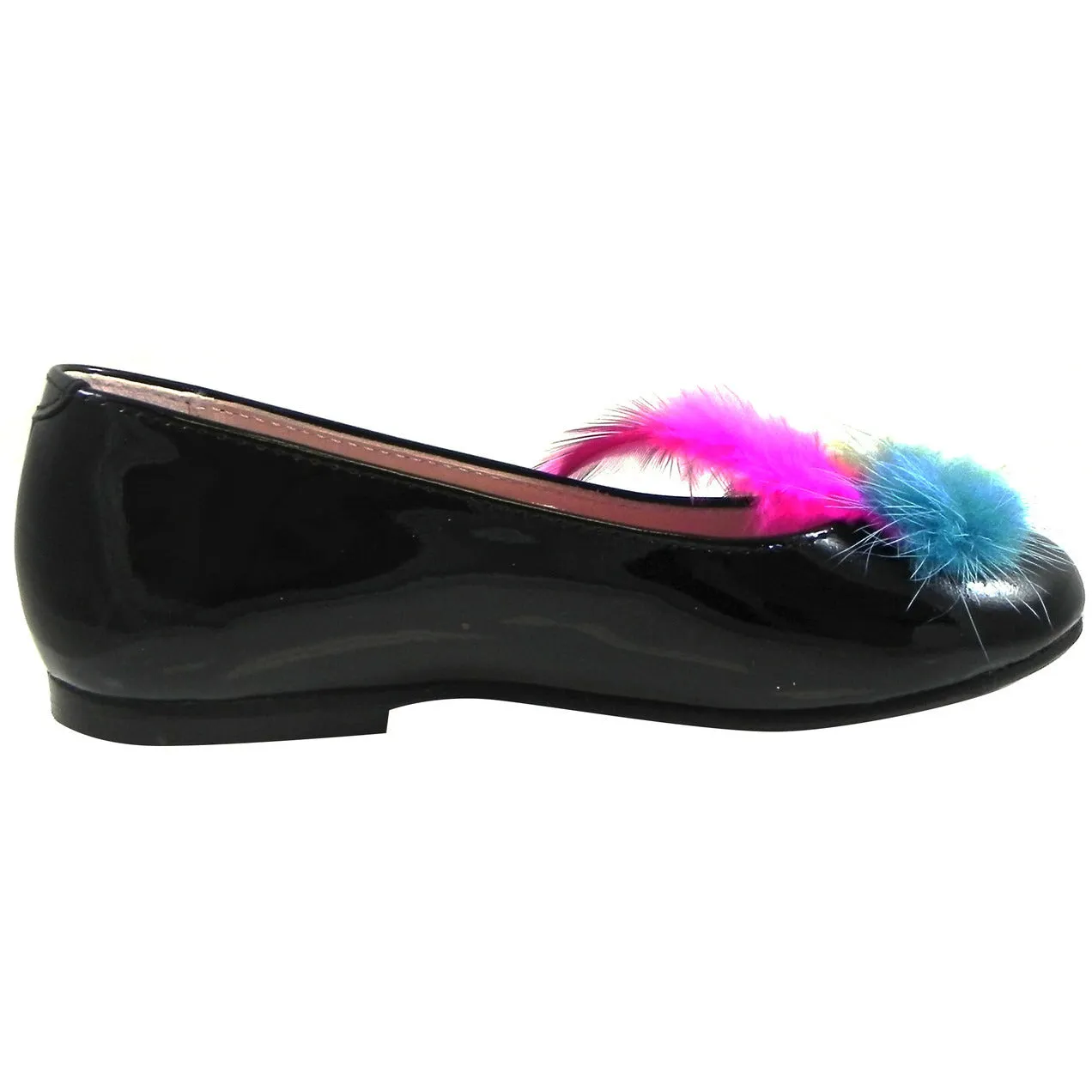 Chupetin 9328 Ballet Flat Shoe Black/Fuchsia