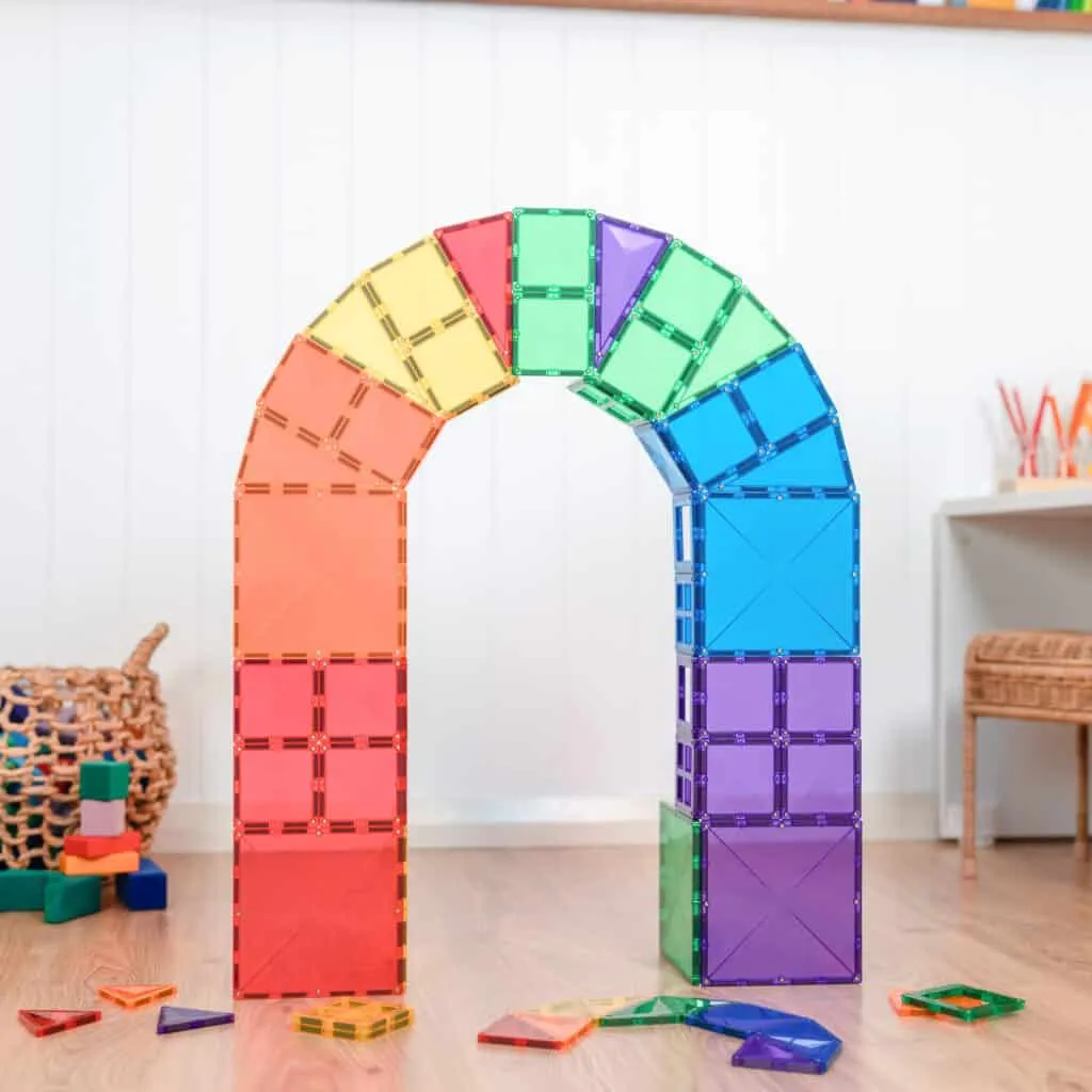 Connetix Tiles - 60 Piece Starter Pack - Rainbow