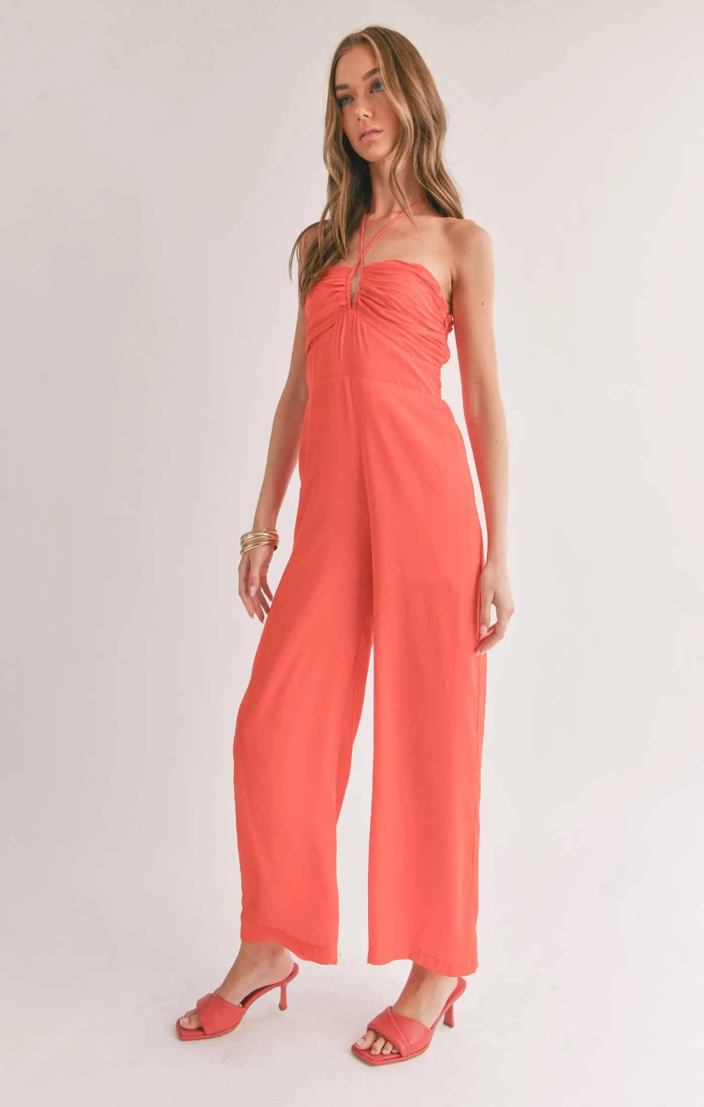 Corsage Halter Jumpsuit