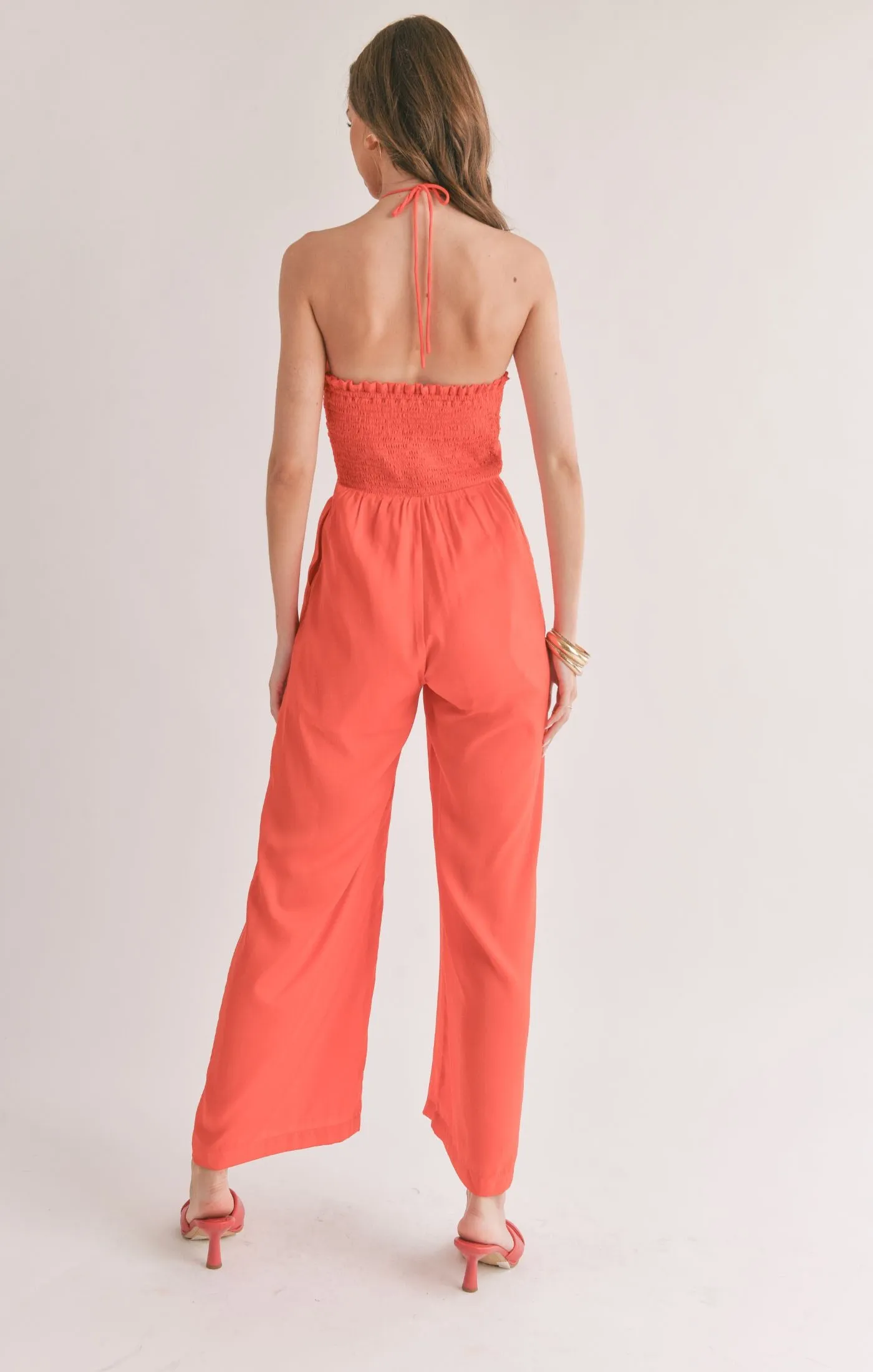 Corsage Halter Jumpsuit