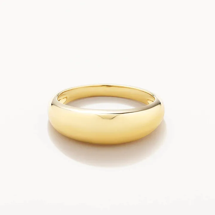 Curve Dome Ring Set in Gold