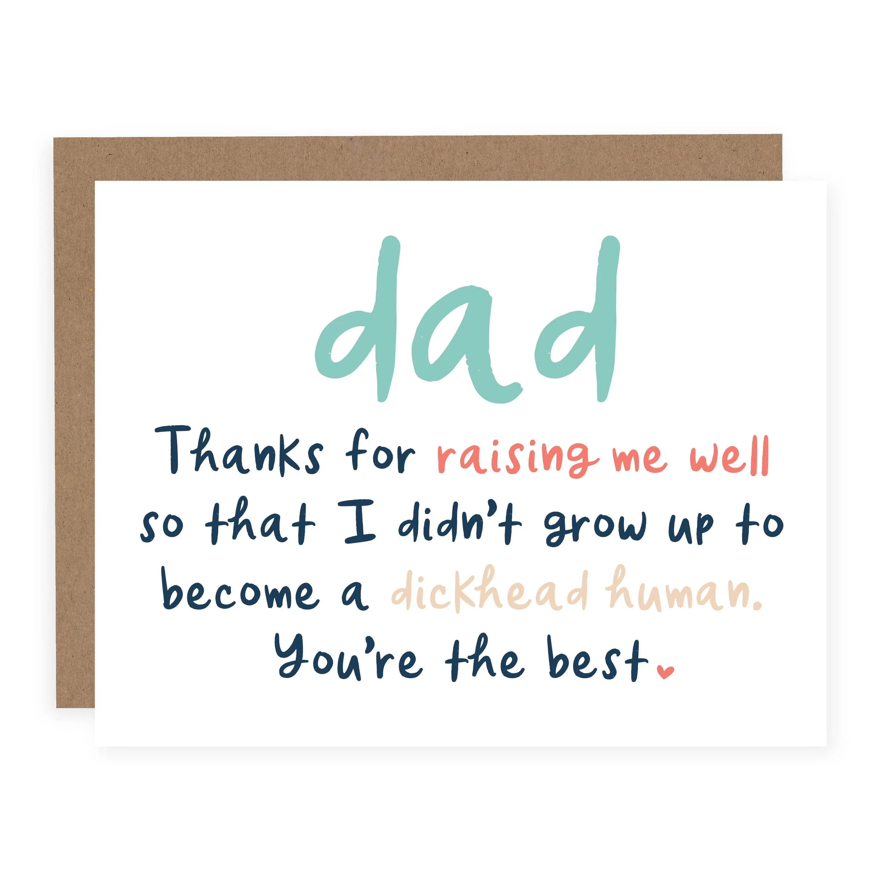 Dad Dickhead Human | Greeting Card