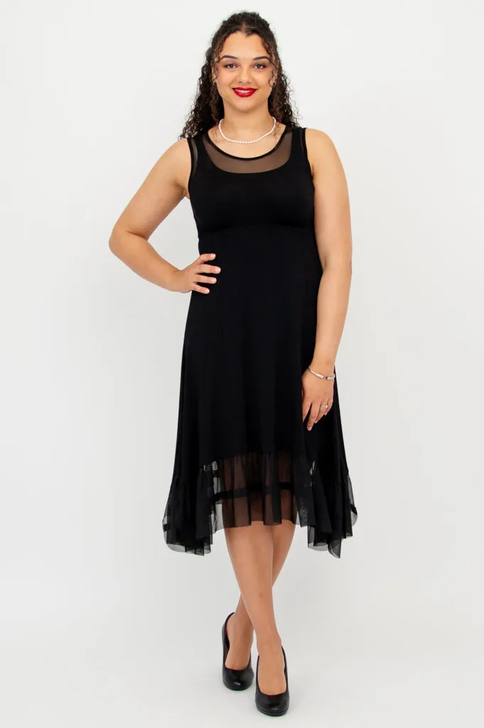 Danube Dress, Black, Bamboo