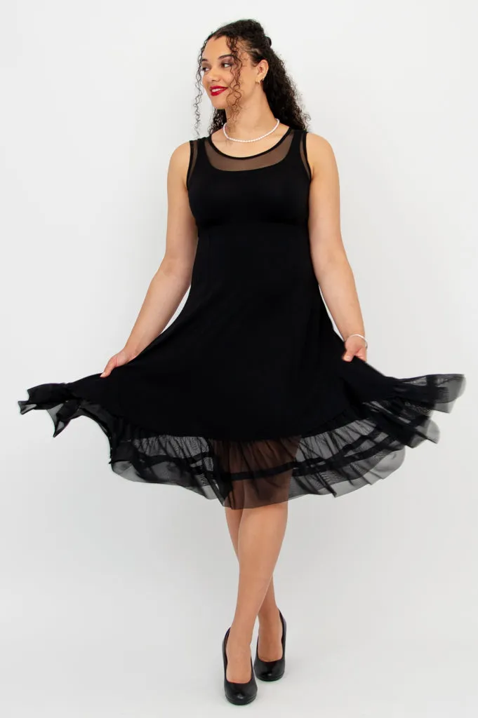 Danube Dress, Black, Bamboo