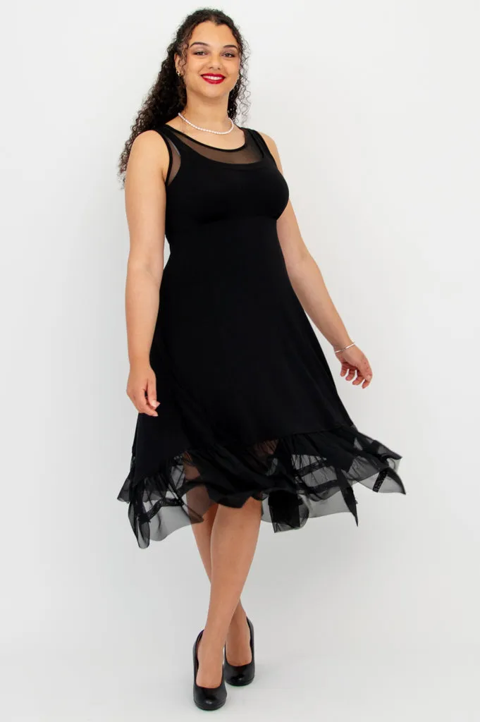 Danube Dress, Black, Bamboo