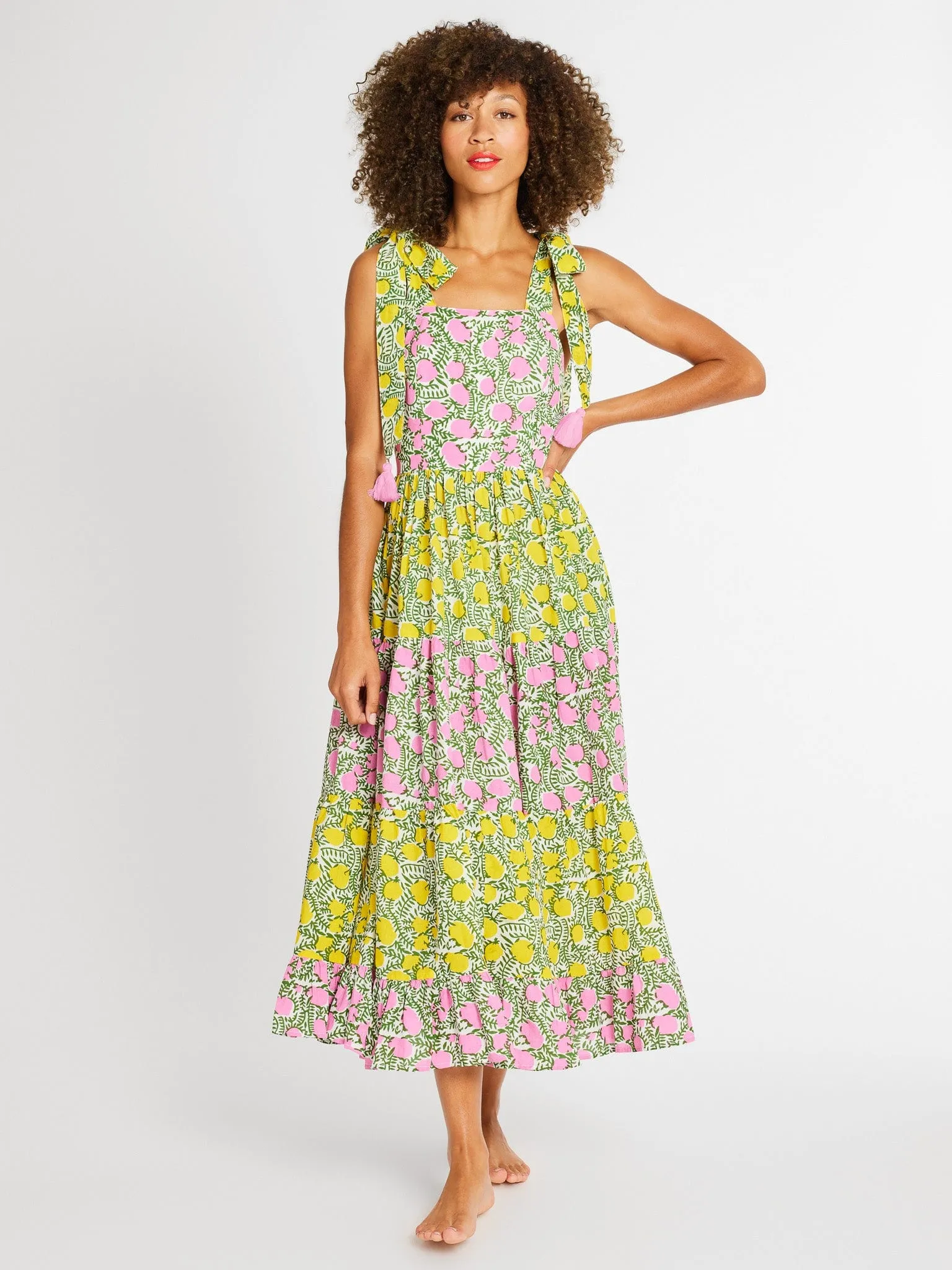 Daphne Dress in Patchwork Lemonade