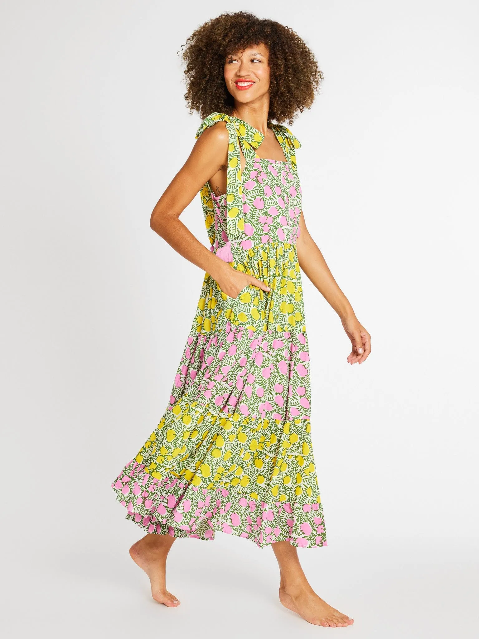 Daphne Dress in Patchwork Lemonade