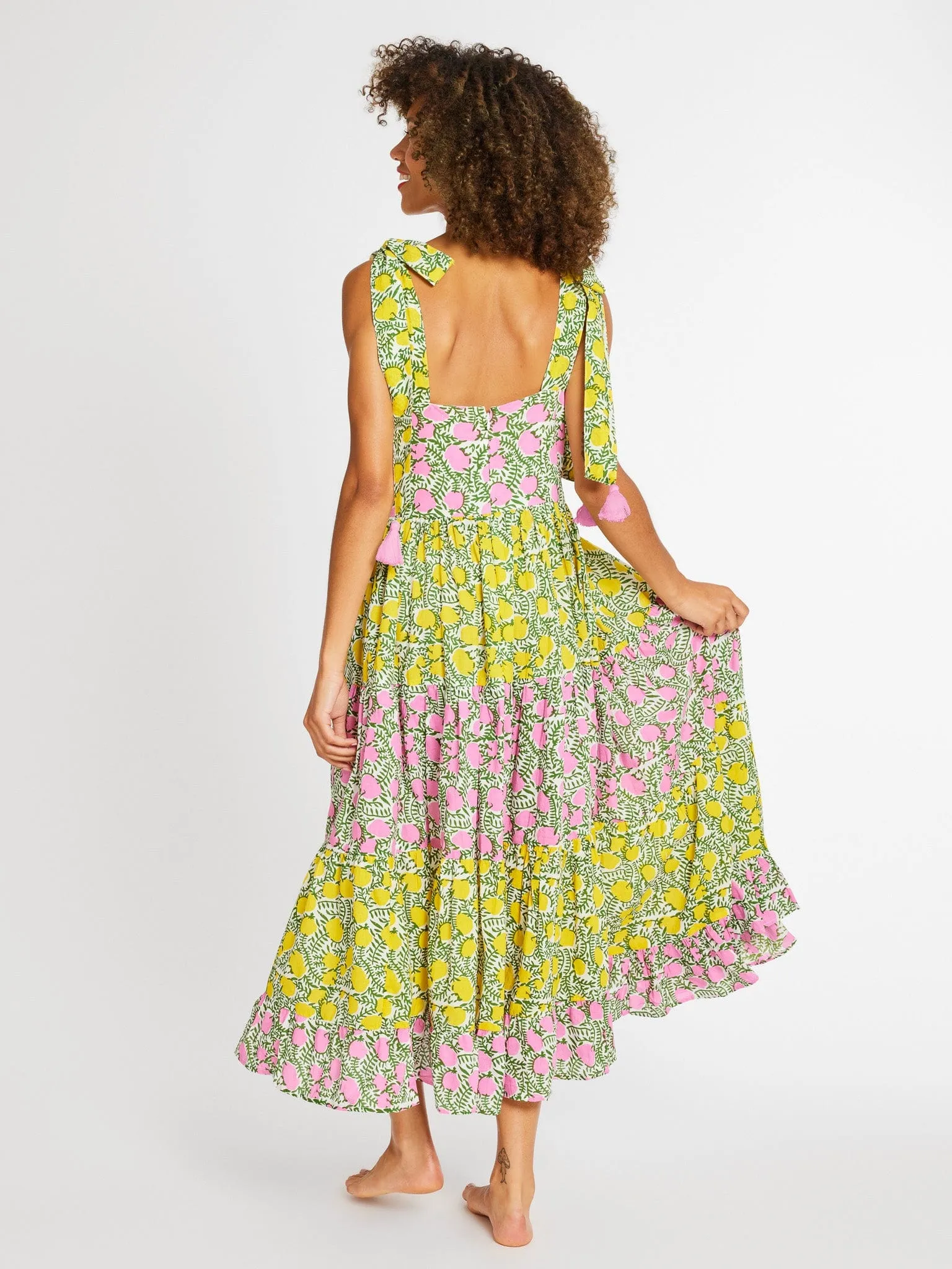 Daphne Dress in Patchwork Lemonade