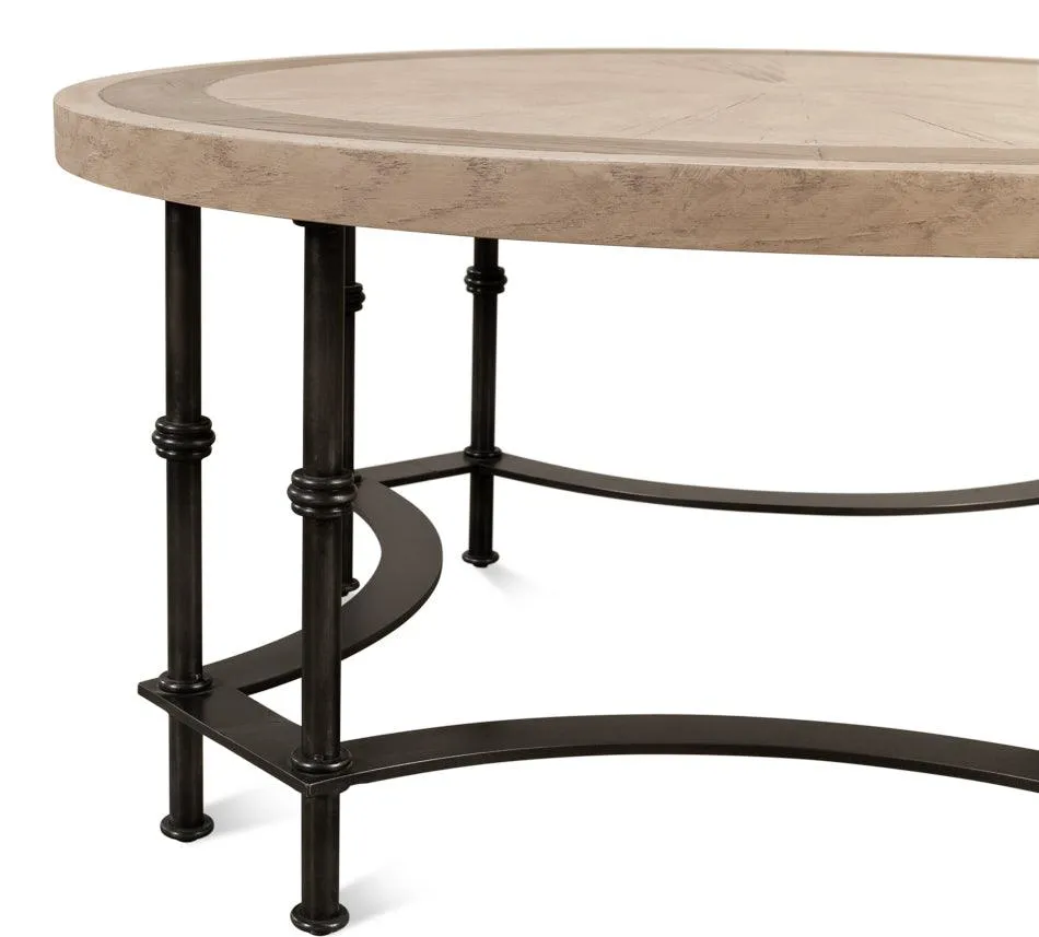 Equestrian Inlay Top Cocktail Table