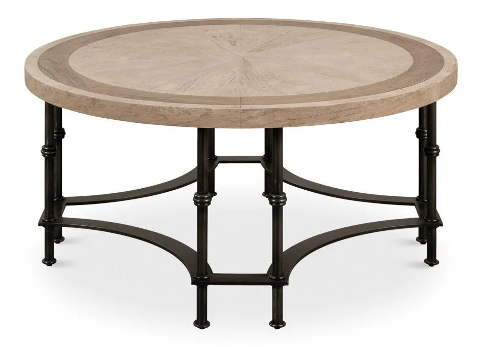 Equestrian Inlay Top Cocktail Table