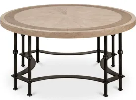 Equestrian Inlay Top Cocktail Table