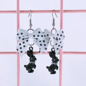 Fancy Pearl Rabbit Earrings