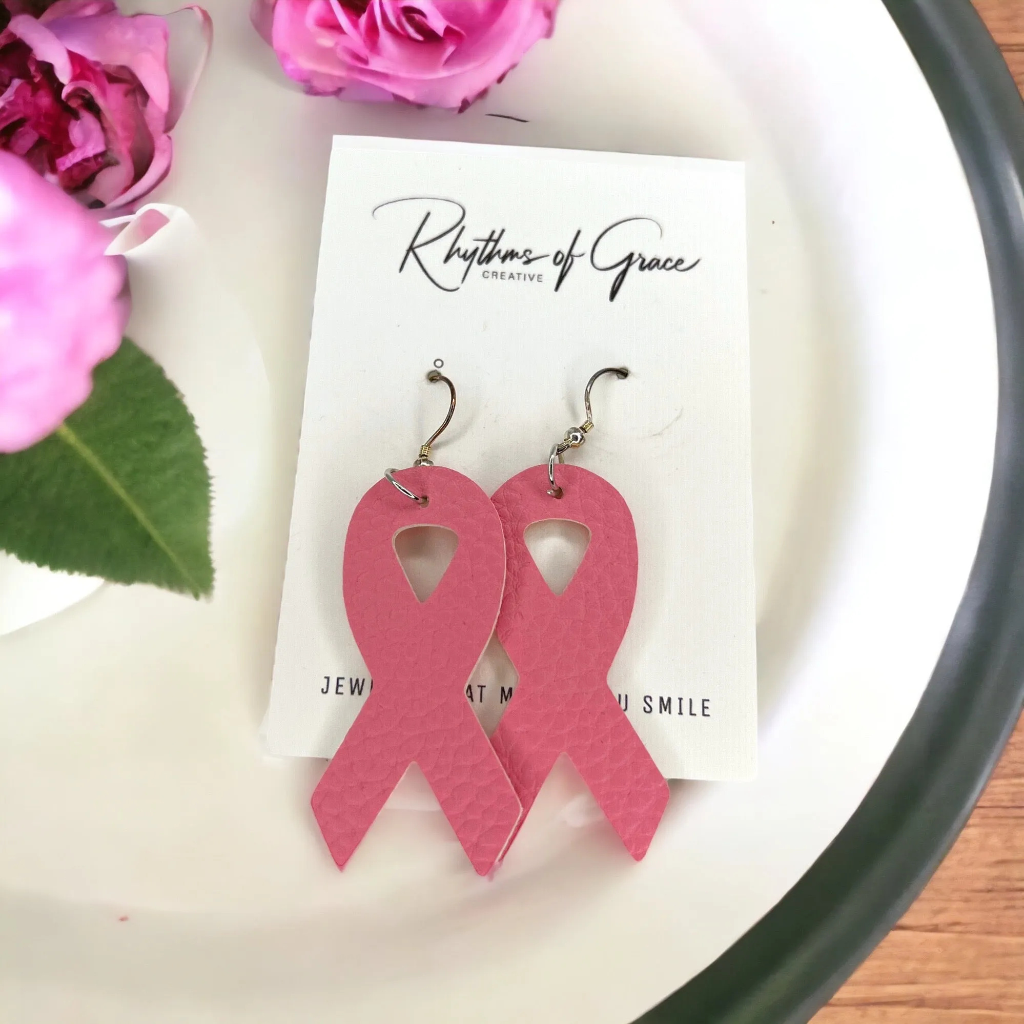 Fight Like a Girl Earrings - Breast Cancer Awareness, Team Pink, Save the Ta Ta's, Cure for Cancer, Pink Earrings