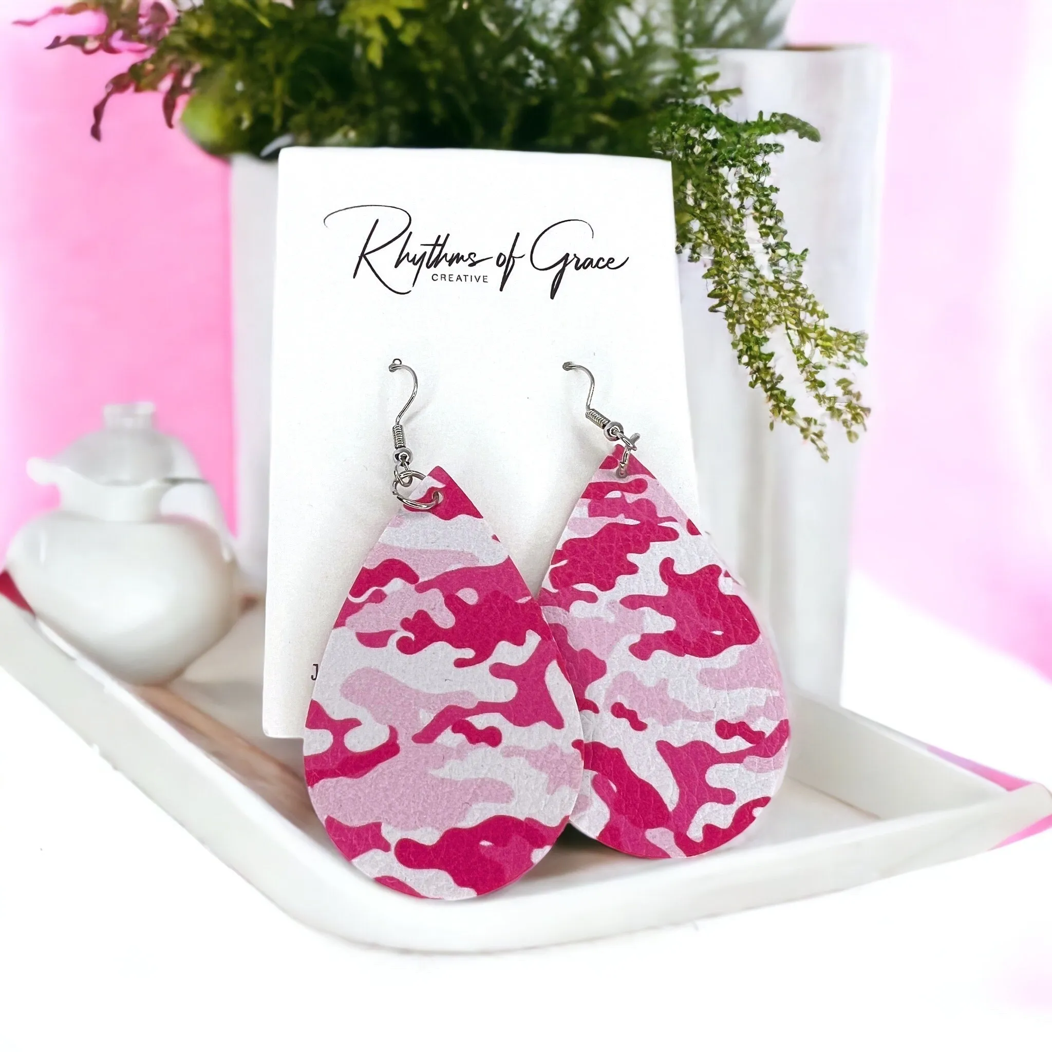 Fight Like a Girl Earrings - Breast Cancer Awareness, Team Pink, Save the Ta Ta's, Cure for Cancer, Pink Earrings