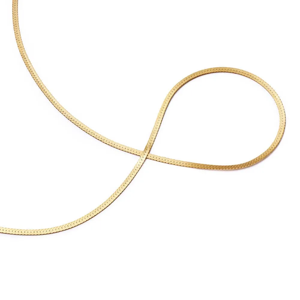 Fine Snake Chain Necklace 18ct Gold Plate