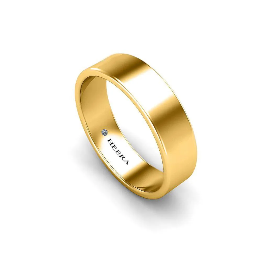 FLAT COURT WEDDING RING IN 5MM WIDTH