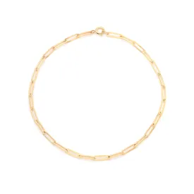 Flat Drawn Bold Bracelet | Solid 14k Gold