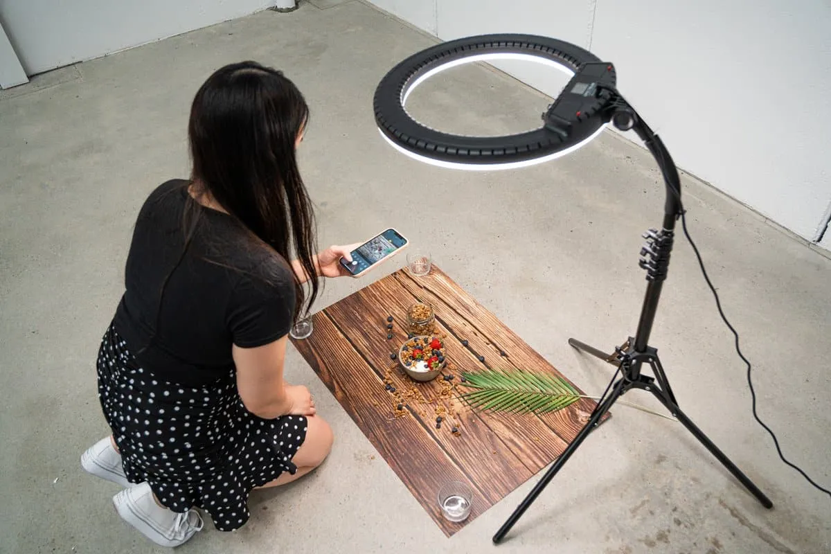 Flat Lay Instagram Backdrop - 'Erskineville' Brown Wooden (56cm x 87cm)