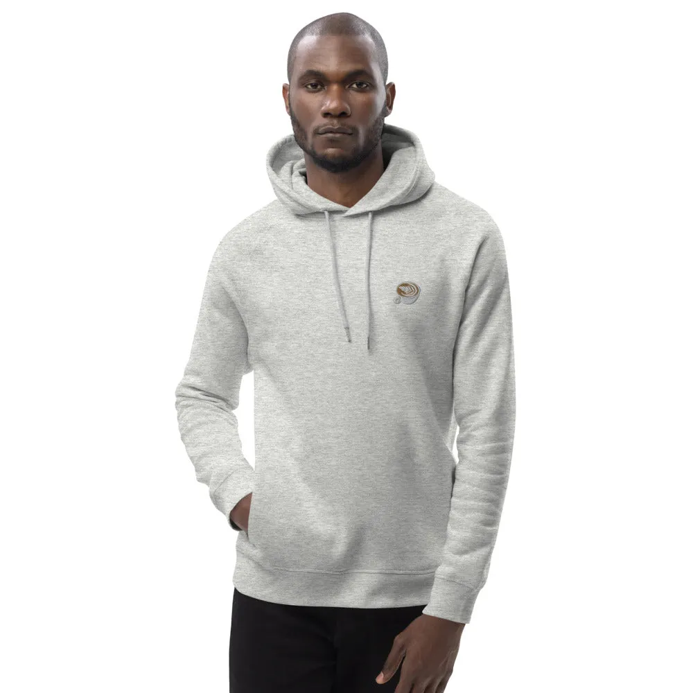 Flat White | Bestickter Bio Baumwoll Männer Hoodie