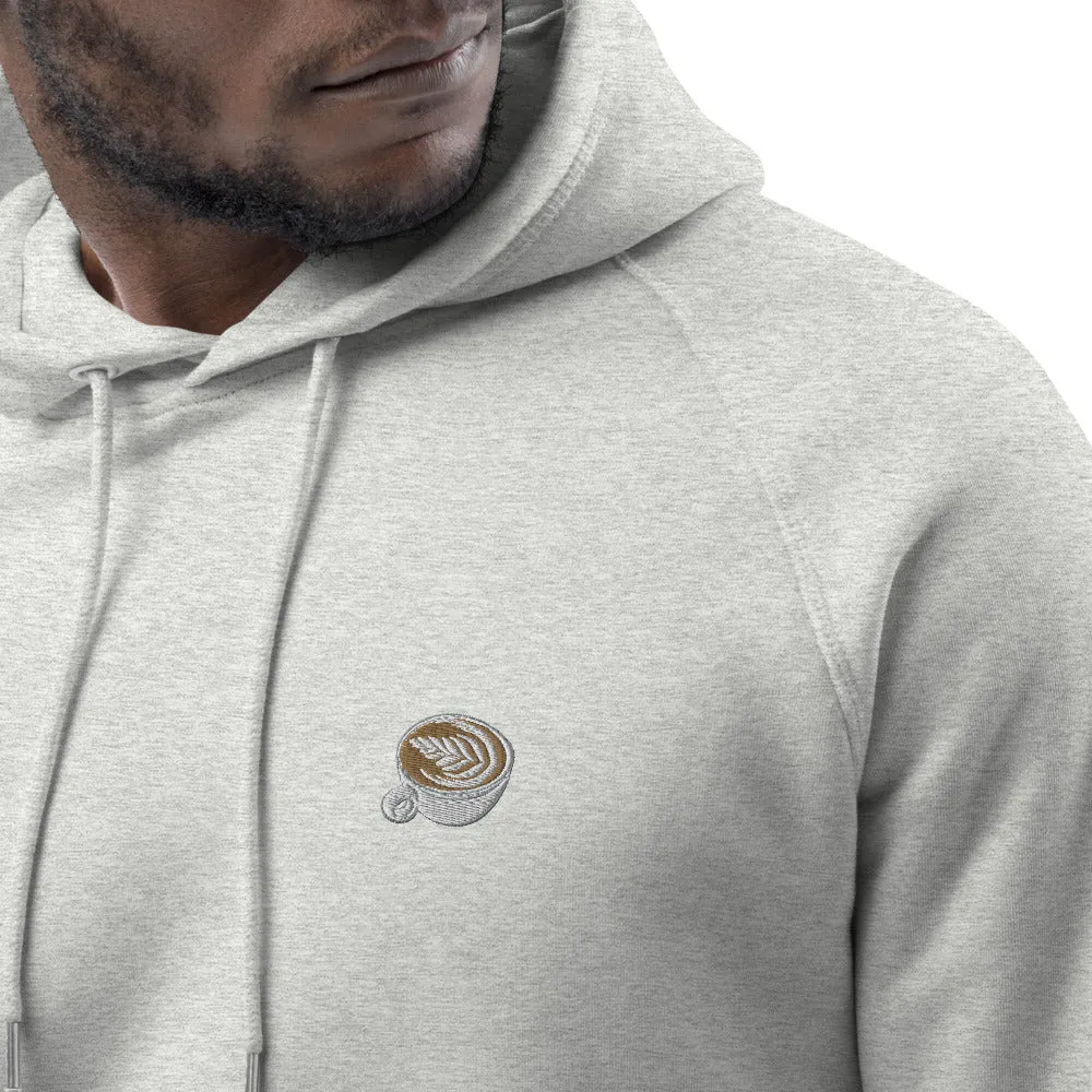 Flat White | Bestickter Bio Baumwoll Männer Hoodie