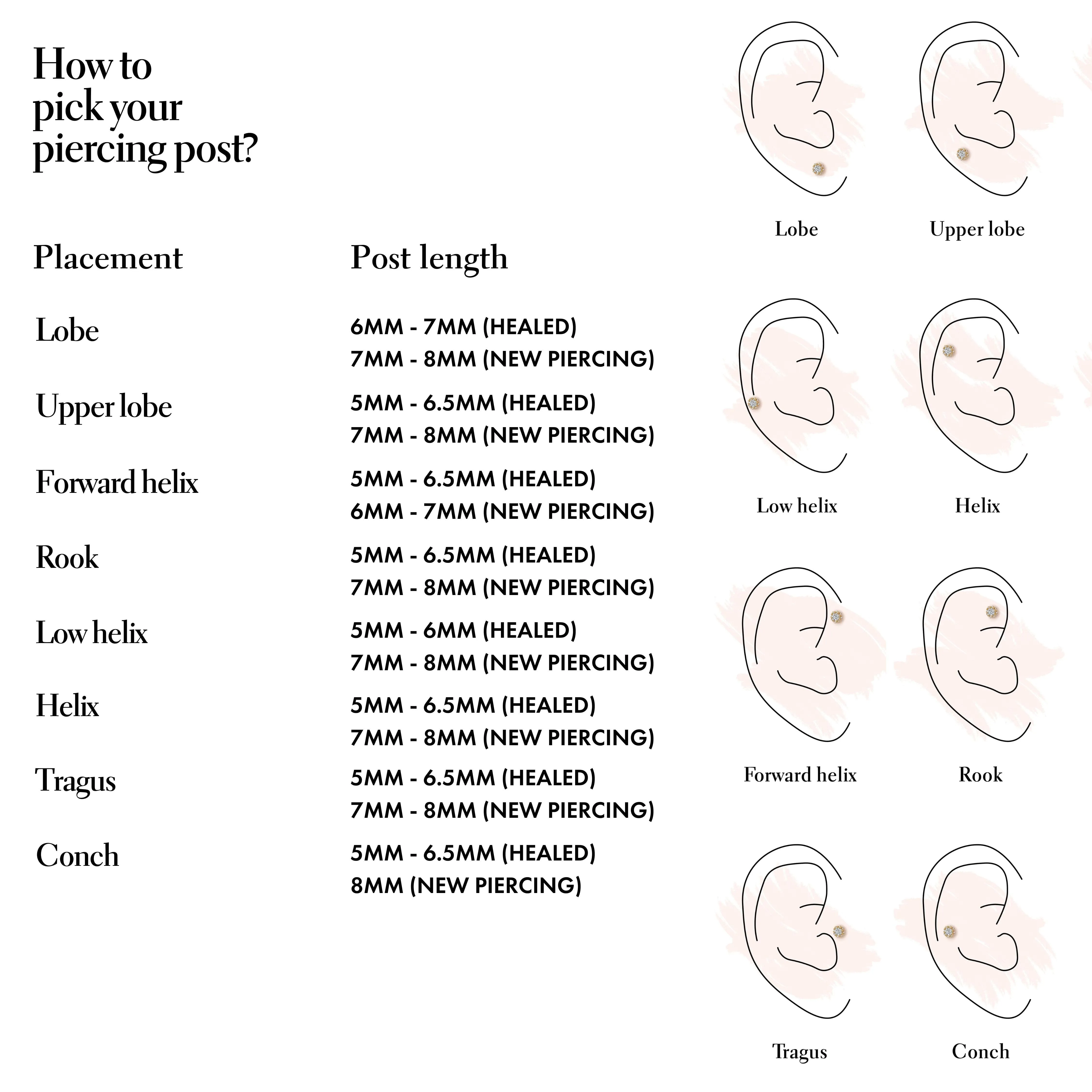 Franko flat back piercing post