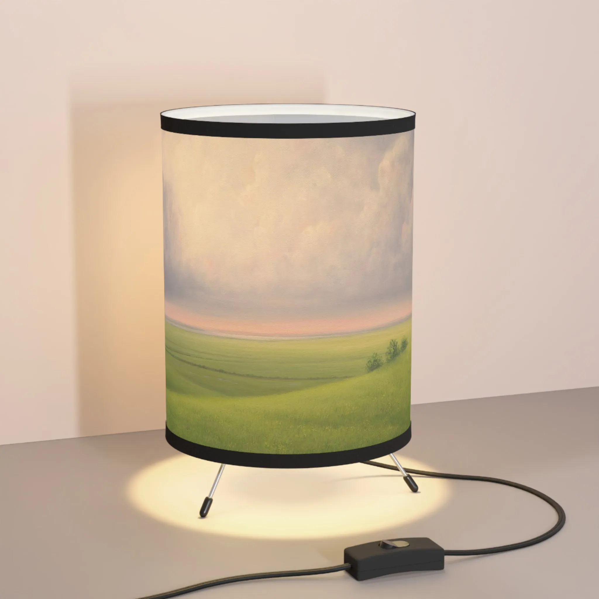 Gail Descoeurs: "Passage" - Tripod Lamp with High-Res Printed Shade, US\CA plug