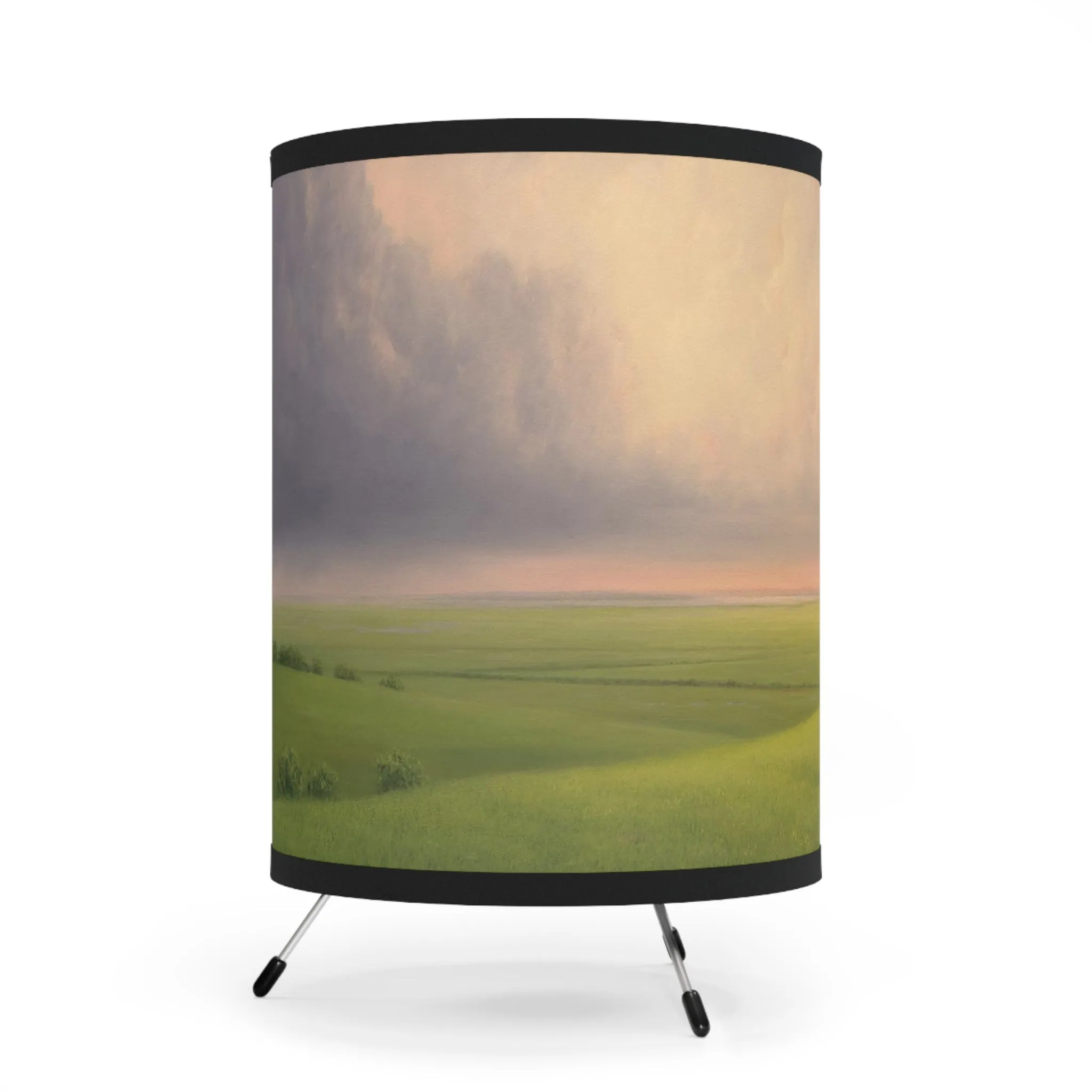 Gail Descoeurs: "Passage" - Tripod Lamp with High-Res Printed Shade, US\CA plug