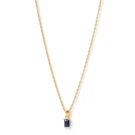 Gia Gold Necklace - Sapphire