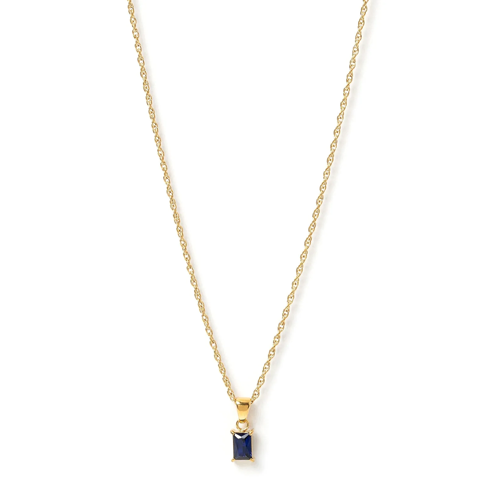 Gia Gold Necklace - Sapphire