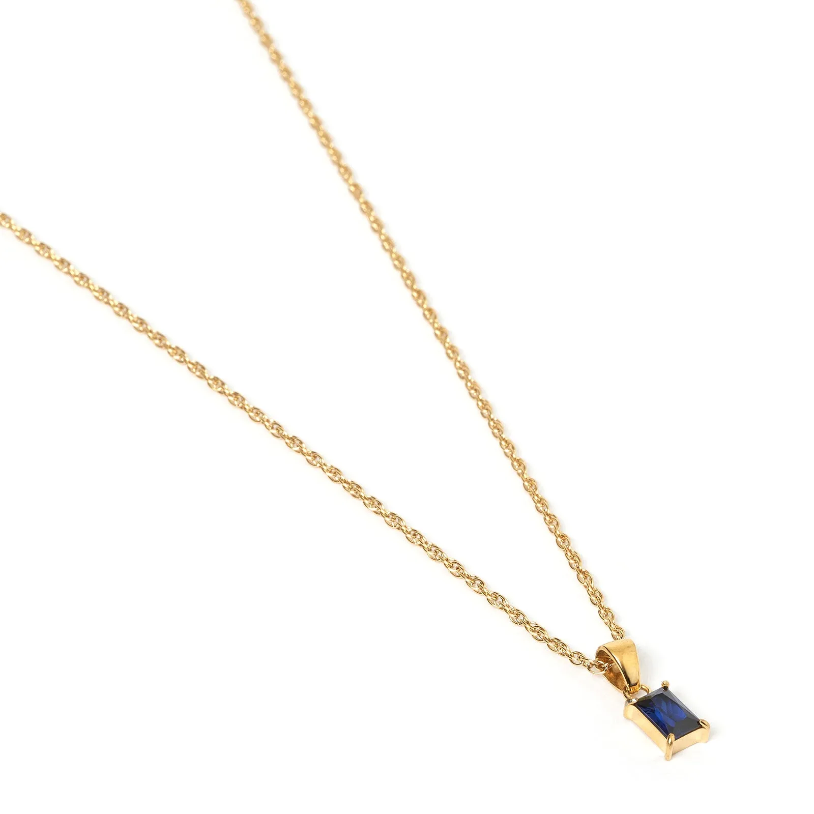 Gia Gold Necklace - Sapphire