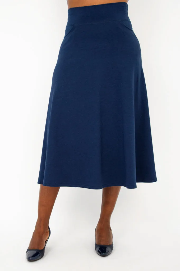 Gillian Skirt, Indigo, Bamboo