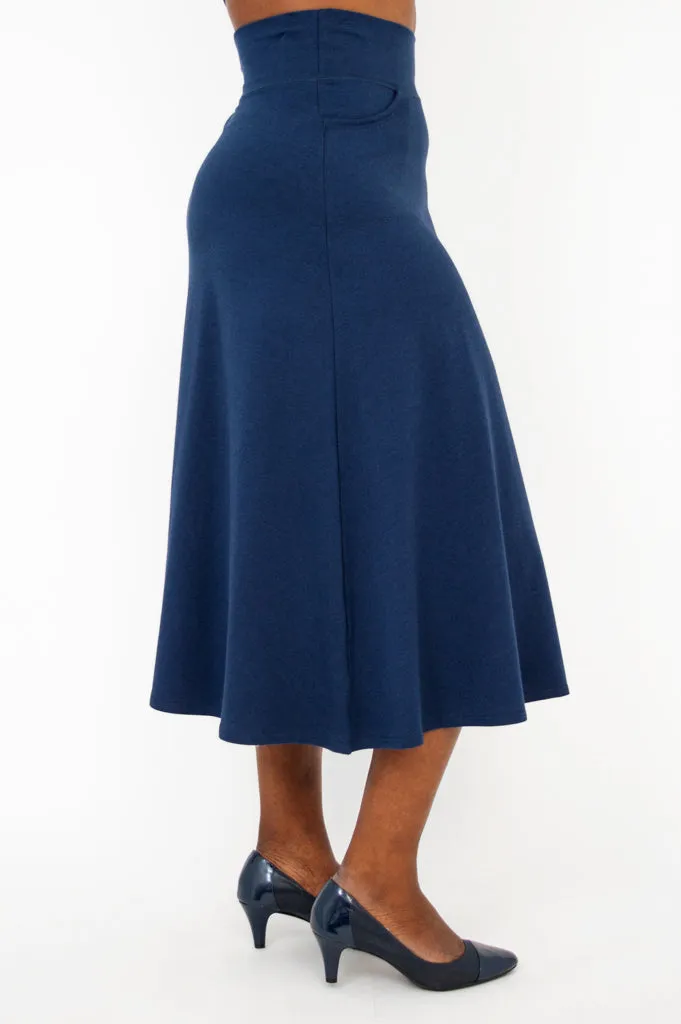 Gillian Skirt, Indigo, Bamboo