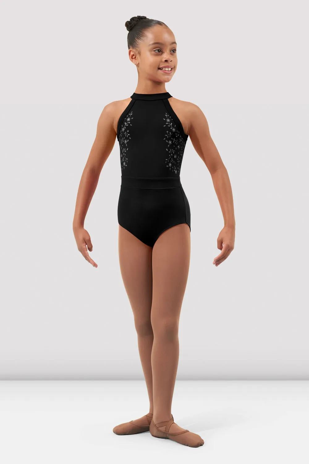 Girls Arianna Halter Leotard