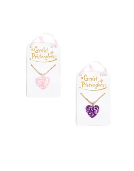 Great Pretenders Necklace - Boutique Glitter Heart