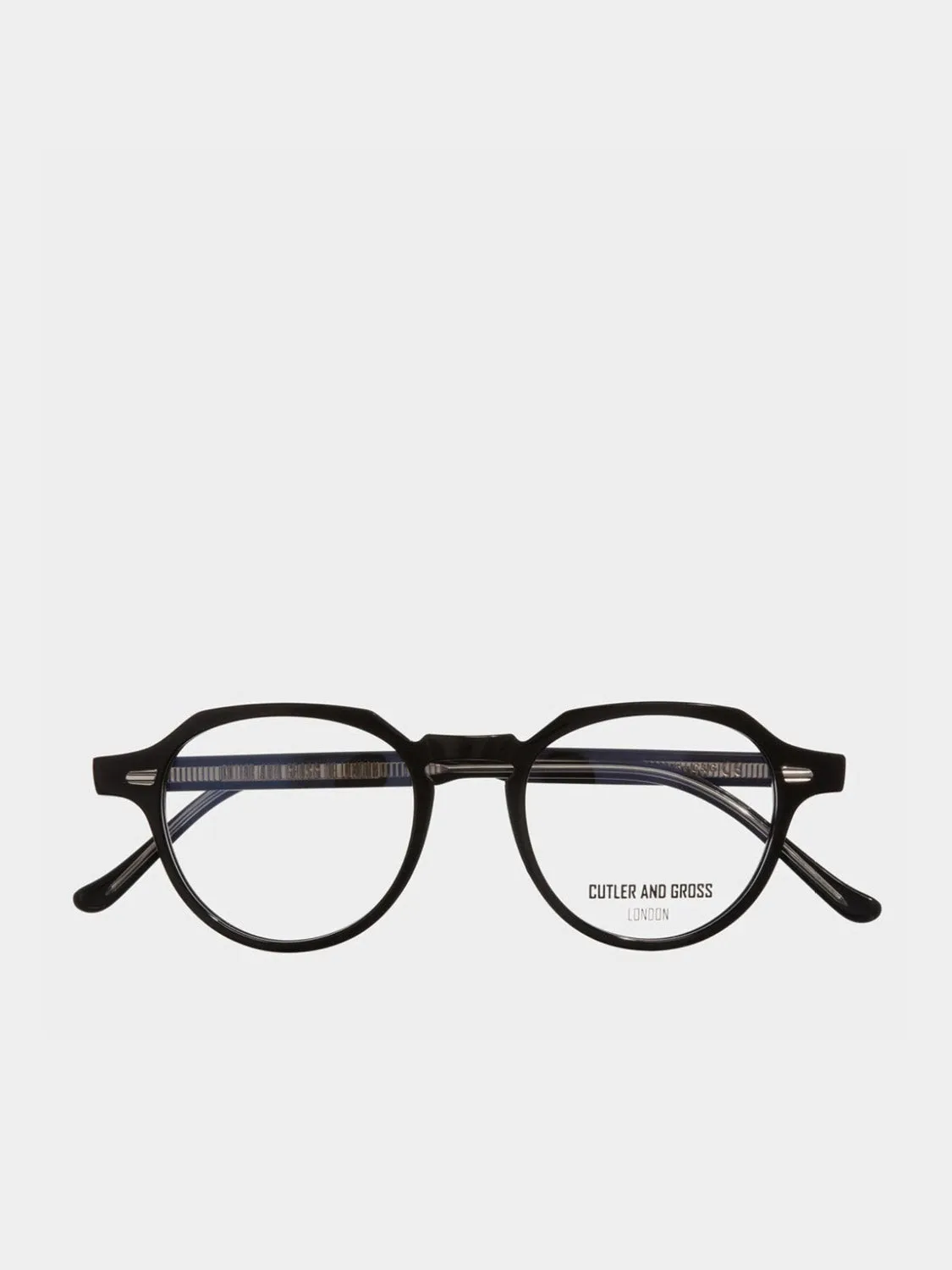 Hexagonal-Frame Acetate Optical Glasses Black