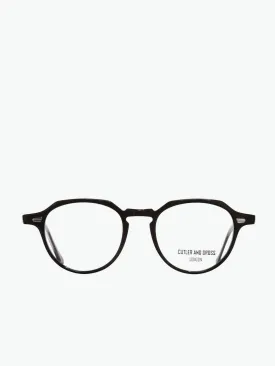 Hexagonal-Frame Acetate Optical Glasses Black