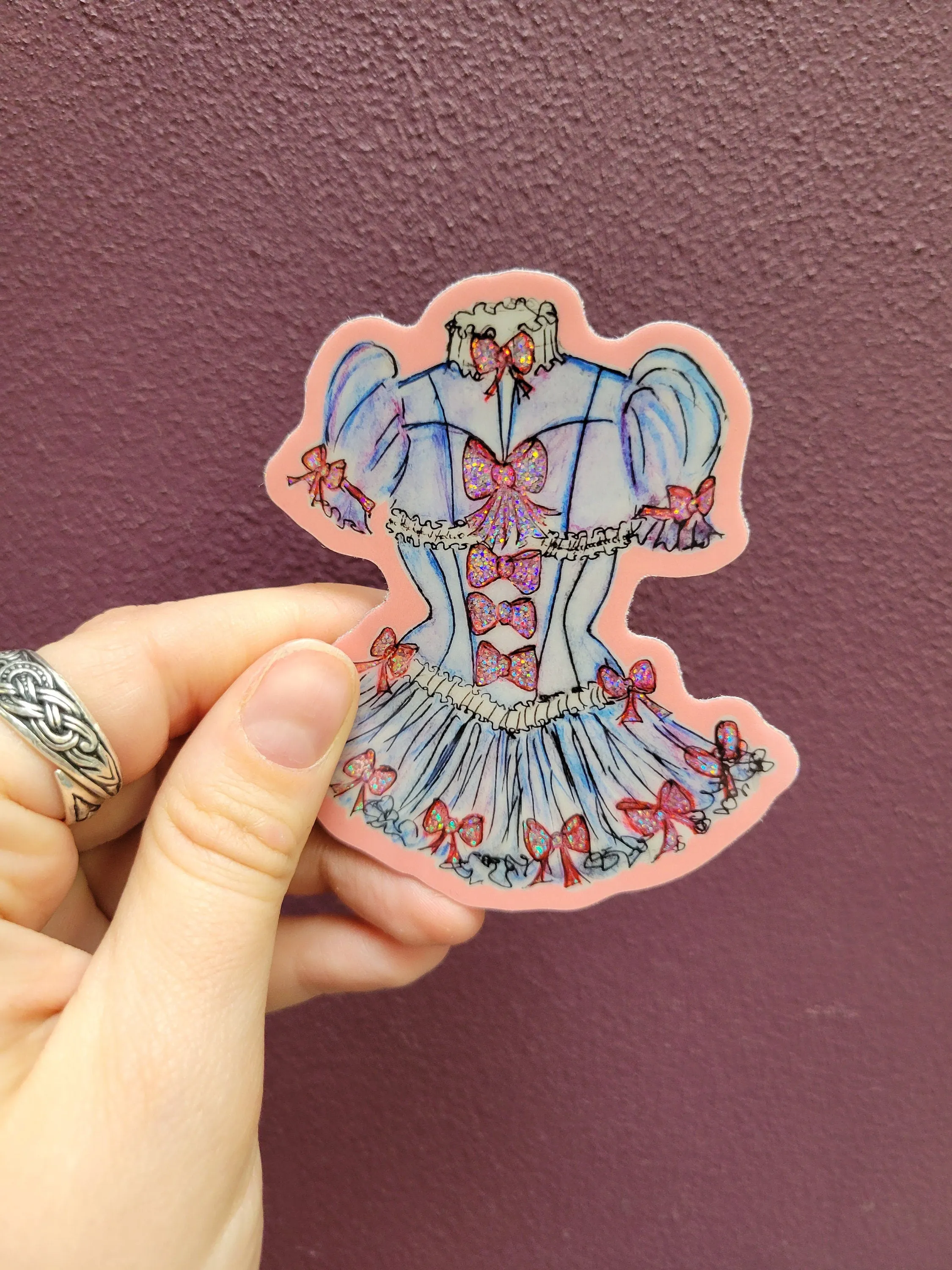 Holographic Sweet Lolita Sticker Trans Pride Kawaii Non Binary Rainbow Magical Girl