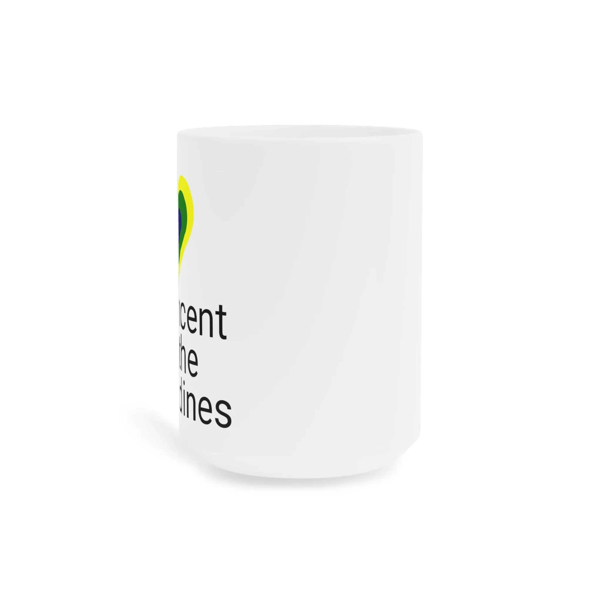 I Love St. Vincent and the Grenadines Ceramic Mug (11oz\15oz) - Yellow Heart