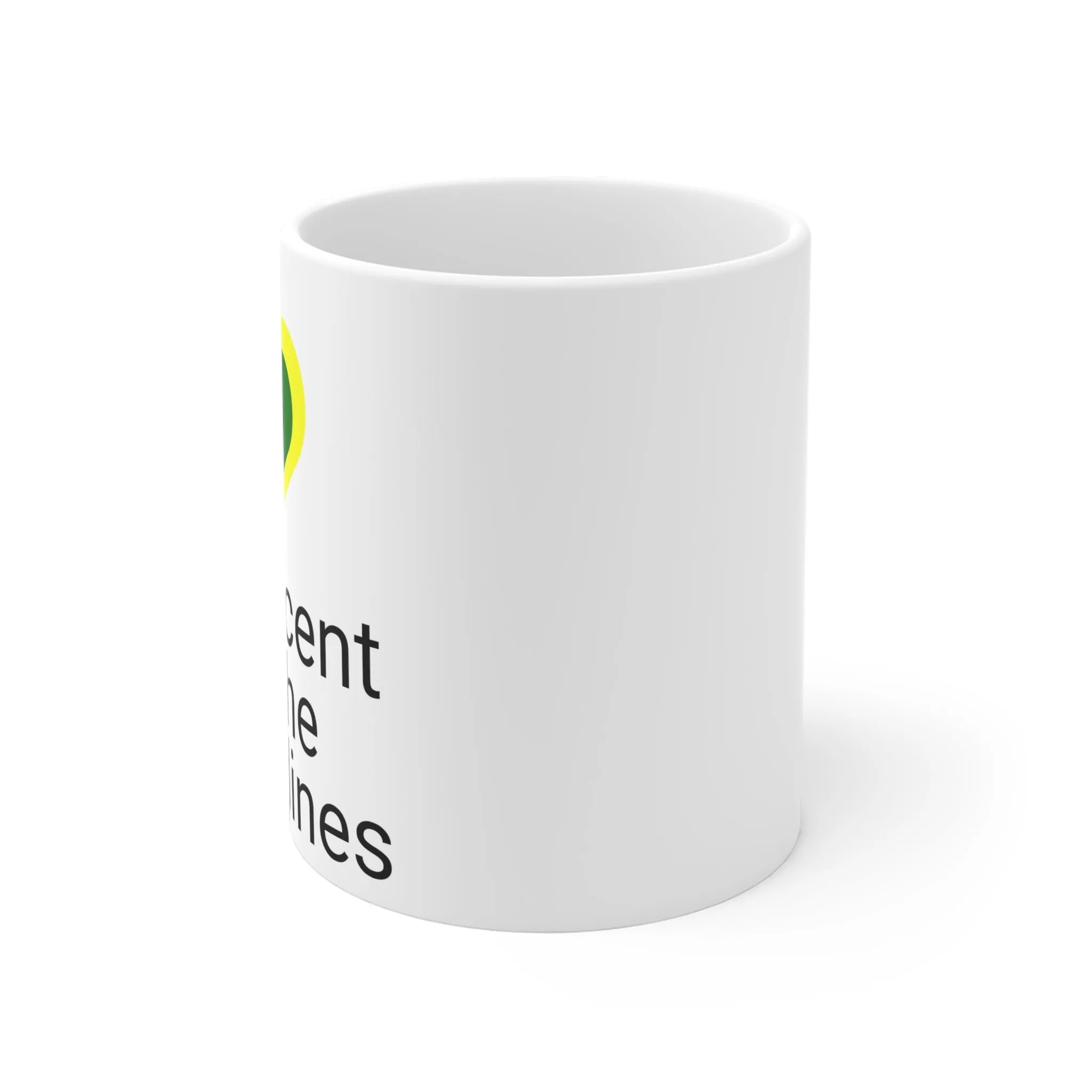 I Love St. Vincent and the Grenadines Ceramic Mug (11oz\15oz) - Yellow Heart