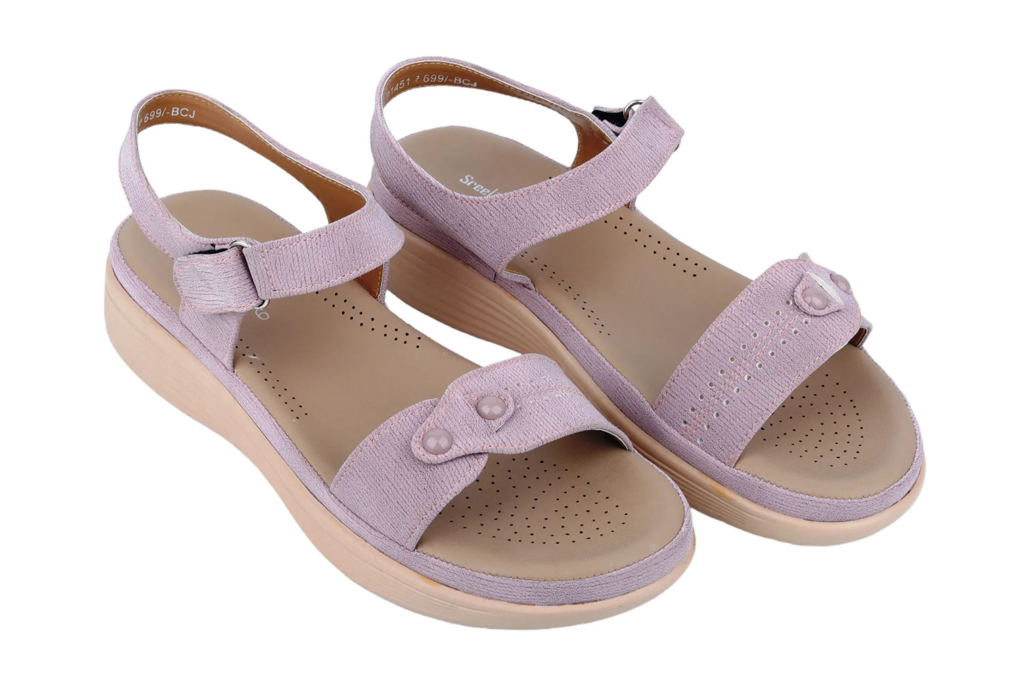 Ladies Flat Comfort Sandal 91451